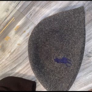 Charcoal Grey Polo Beanie